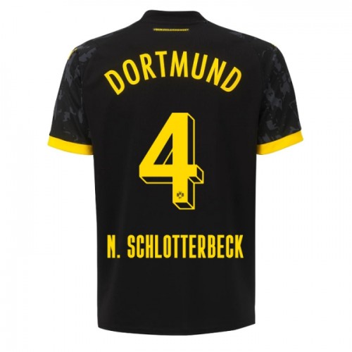 Fotbollskläder Borussia Dortmund N. Schlotterbeck 4 Bortatröja 2023-24 - Kortärmad Fotbollskläder Borussia Dortmund N. Schlotterbeck 4 Bortatröja 2023-24 - Kortärmad